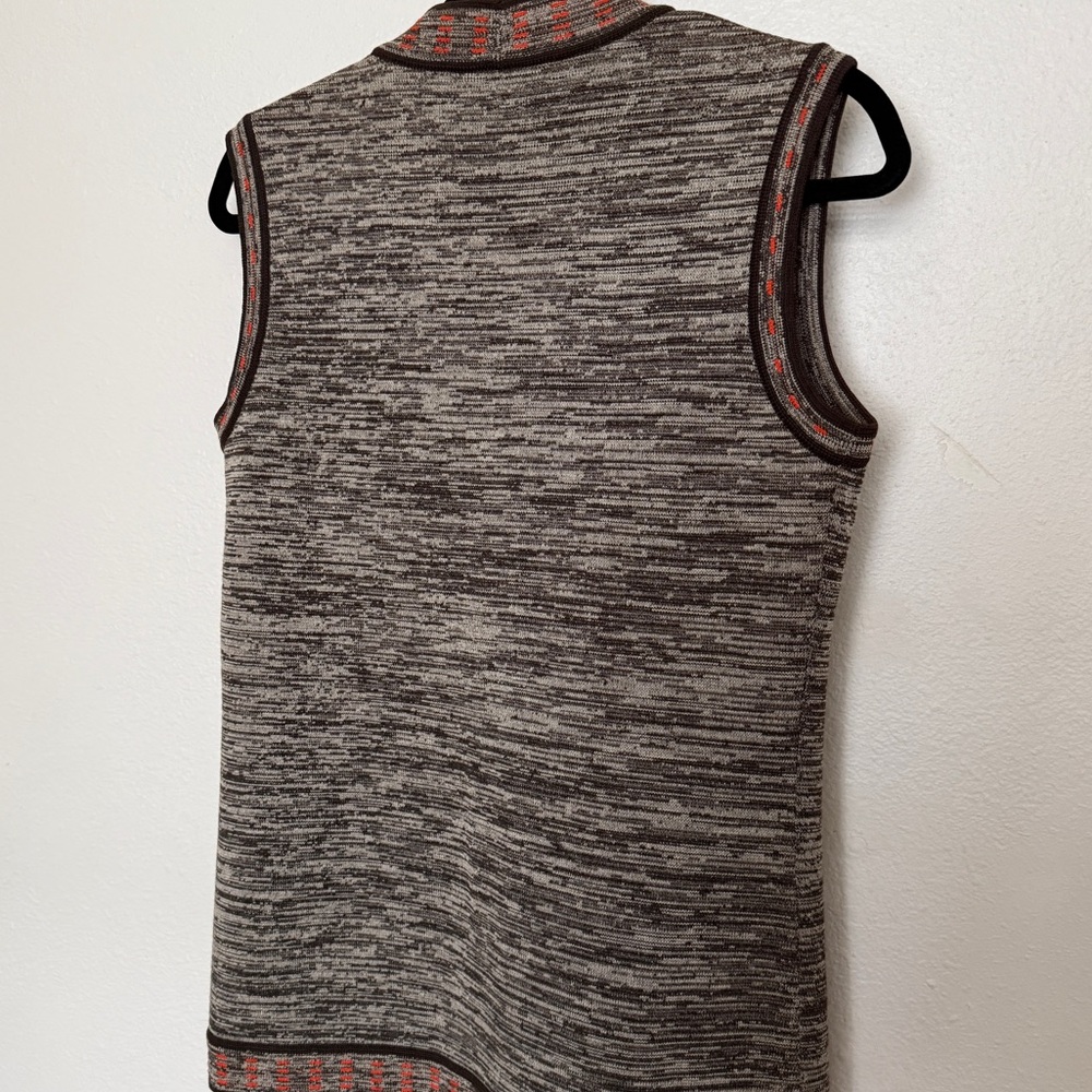 Vintage 60s 70s 100% Wool Cardigan Vest by Tokki Tu - Picture 5 of 6